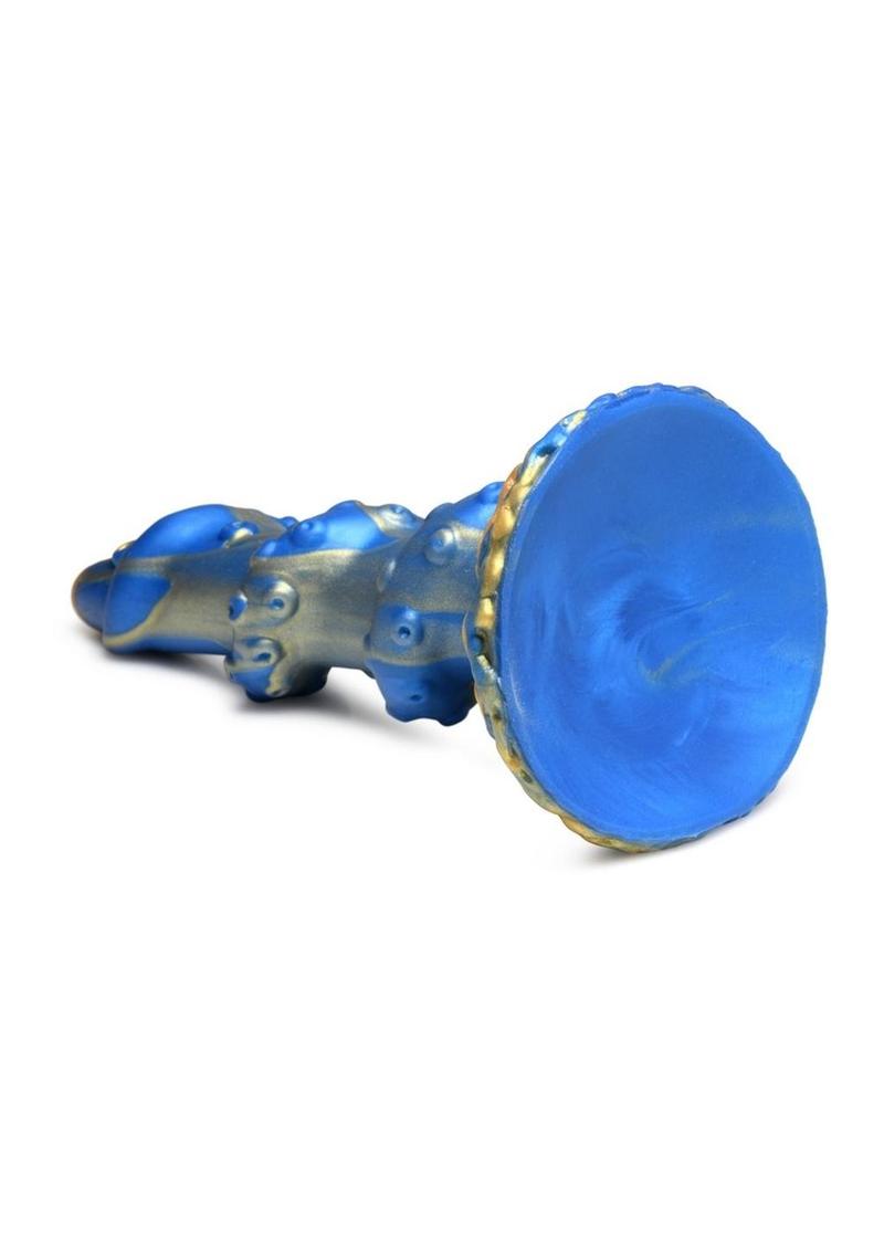 Creature Cocks Lord Kraken Silicone Dildo - Blue/Gold